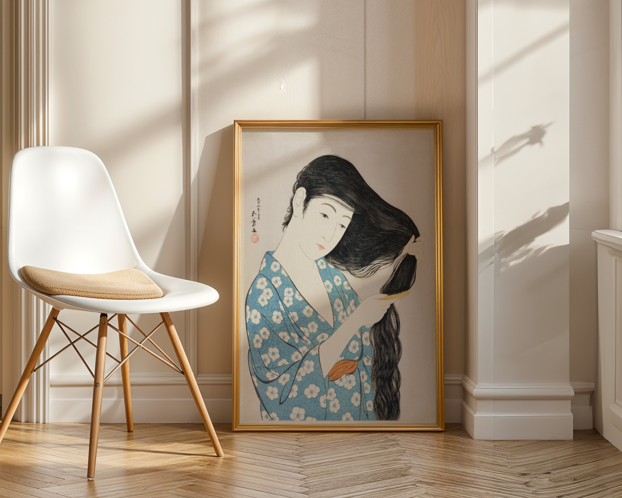 Goyō Hashiguchi - Woman Combing Her Hair (1920)