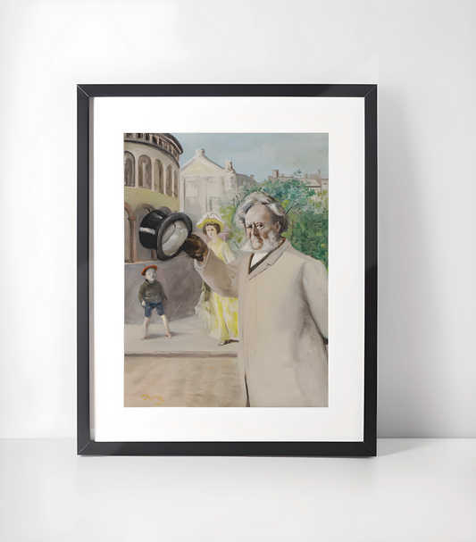 Christian Krohg Samling - Kunsttrykk A3+/A3 - Uten ramme #2 Portrett av Henrik Ibsen på Karl Johan