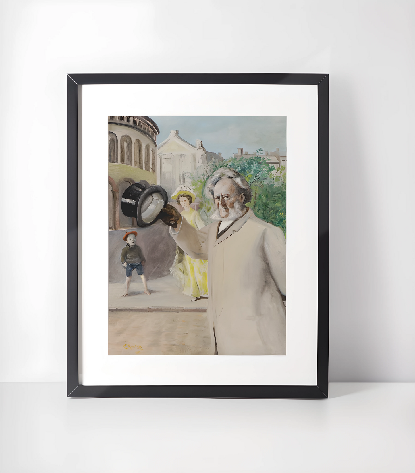 Henrik Ibsen Kunstsamling - Kunsttrykk A3+/A3 - Uten ramme #1 Portrett av Henrik Ibsen på Karl Johan - Christian Krohg