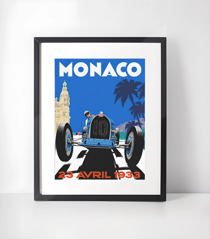 Monaco Grand Prix Kunstsamling - Kunsttrykk A3+/A3 - Uten ramme