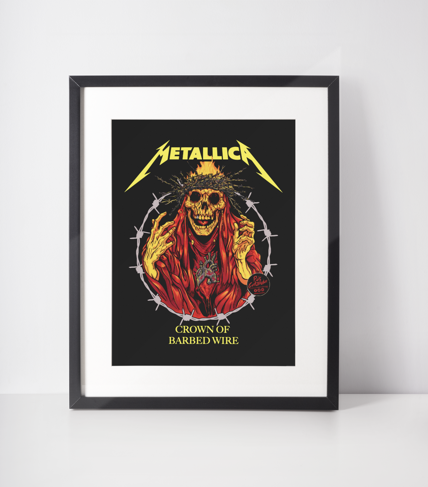 Metallica Illustrasjoner Kunstsamling - Kunsttrykk A3+/A3 - Uten ramme #1 Metallica - Crown of Barbed Wire