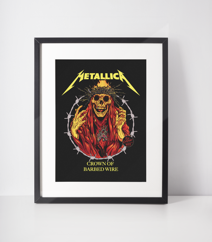 Metallica Illustrasjoner Kunstsamling - Kunsttrykk A3+/A3 - Uten ramme #1 Metallica - Crown of Barbed Wire