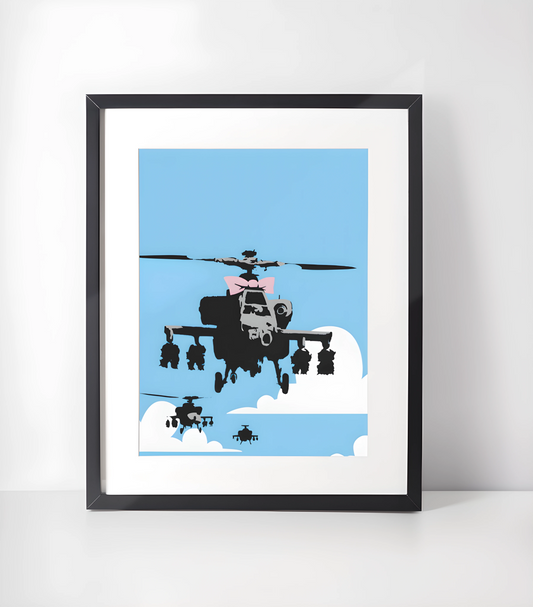Banksy Gatekunst - Samling - Kunsttrykk A3+/A3 - Uten ramme #6 Helikopter av Banksy