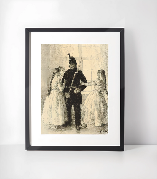 Erik Werenskiold (1855-1938) - Illustrasjoner - Kunstsamling - Kunsttrykk A3+/A3 - Uten ramme