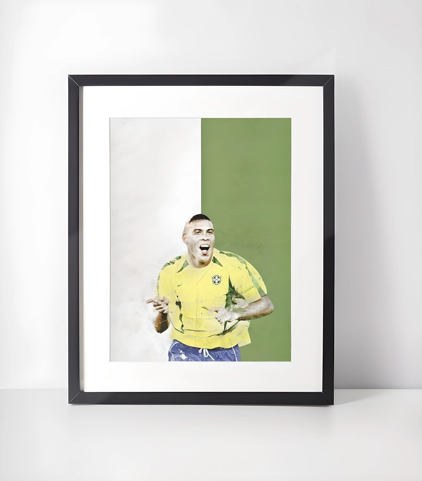 Fotball Ikoner Kunstsamling - Kunsttrykk A3+/A3 - Uten ramme #12 Ronaldo Brasil