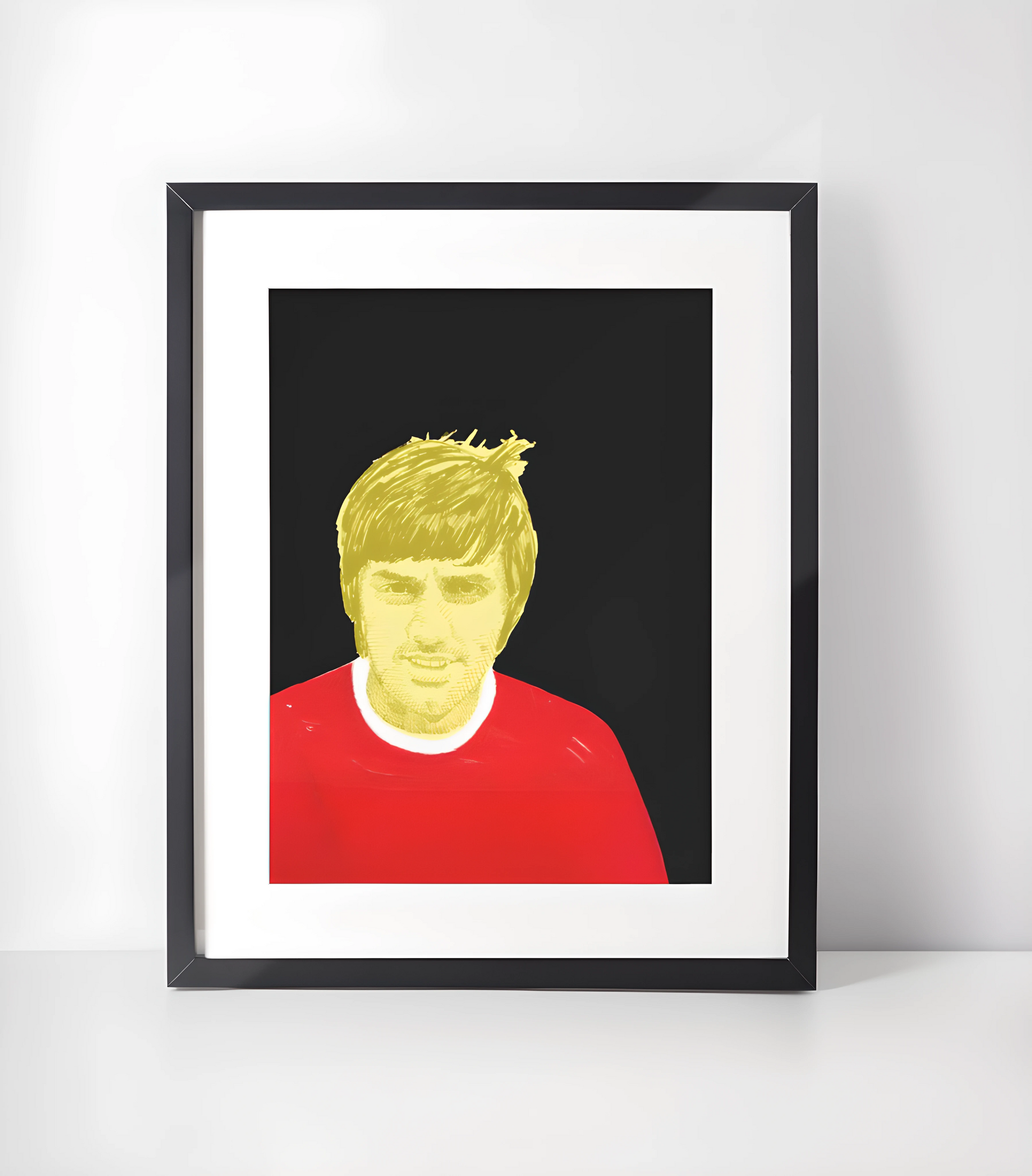 Fotball Ikoner Kunstsamling - Kunsttrykk A3+/A3 - Uten ramme #14 George Best
