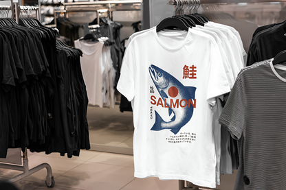 Salmon Japansk Kunst T-Skjorter [S,M,L] (Limited Edition)