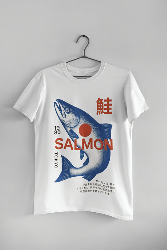 Salmon Japansk Kunst T-Skjorter [S,M,L] (Limited Edition)