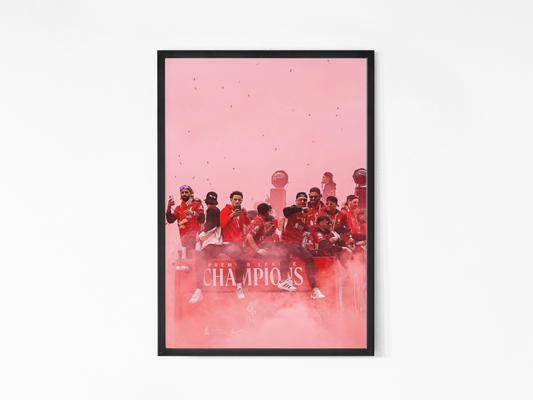 Vintage Liverpool Crest - Liverpool Samling - Kunsttrykk A3/A3 - Uten ramme Team feiring