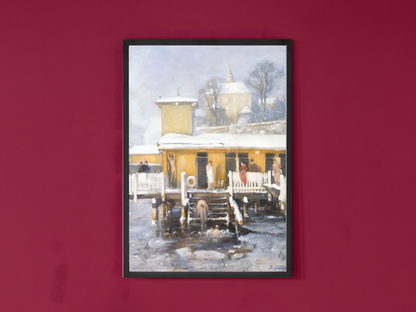 Hans Heyerdahl Kunstsamling • Blanding av ulike verk #10 Vinterbadere