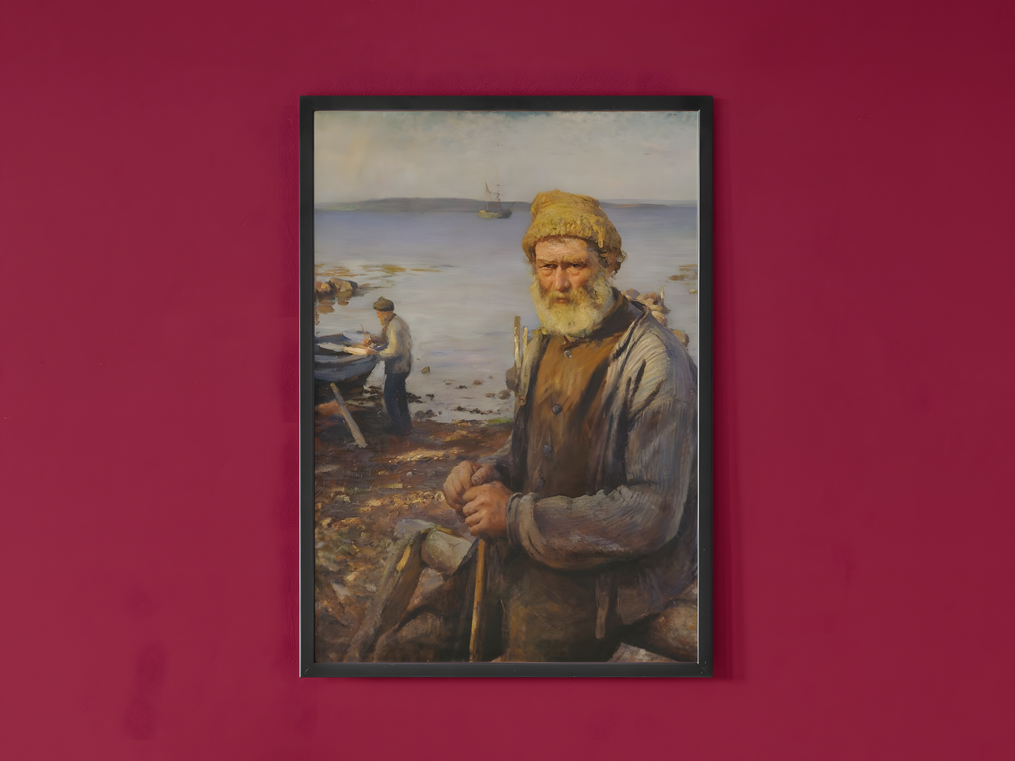 Hans Heyerdahl Kunstsamling • Blanding av ulike verk #8 Den gamle fiskeren