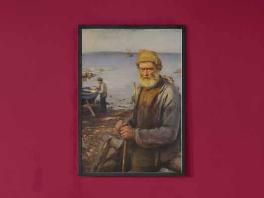 Hans Heyerdahl Kunstsamling • Blanding av ulike verk #8 Den gamle fiskeren