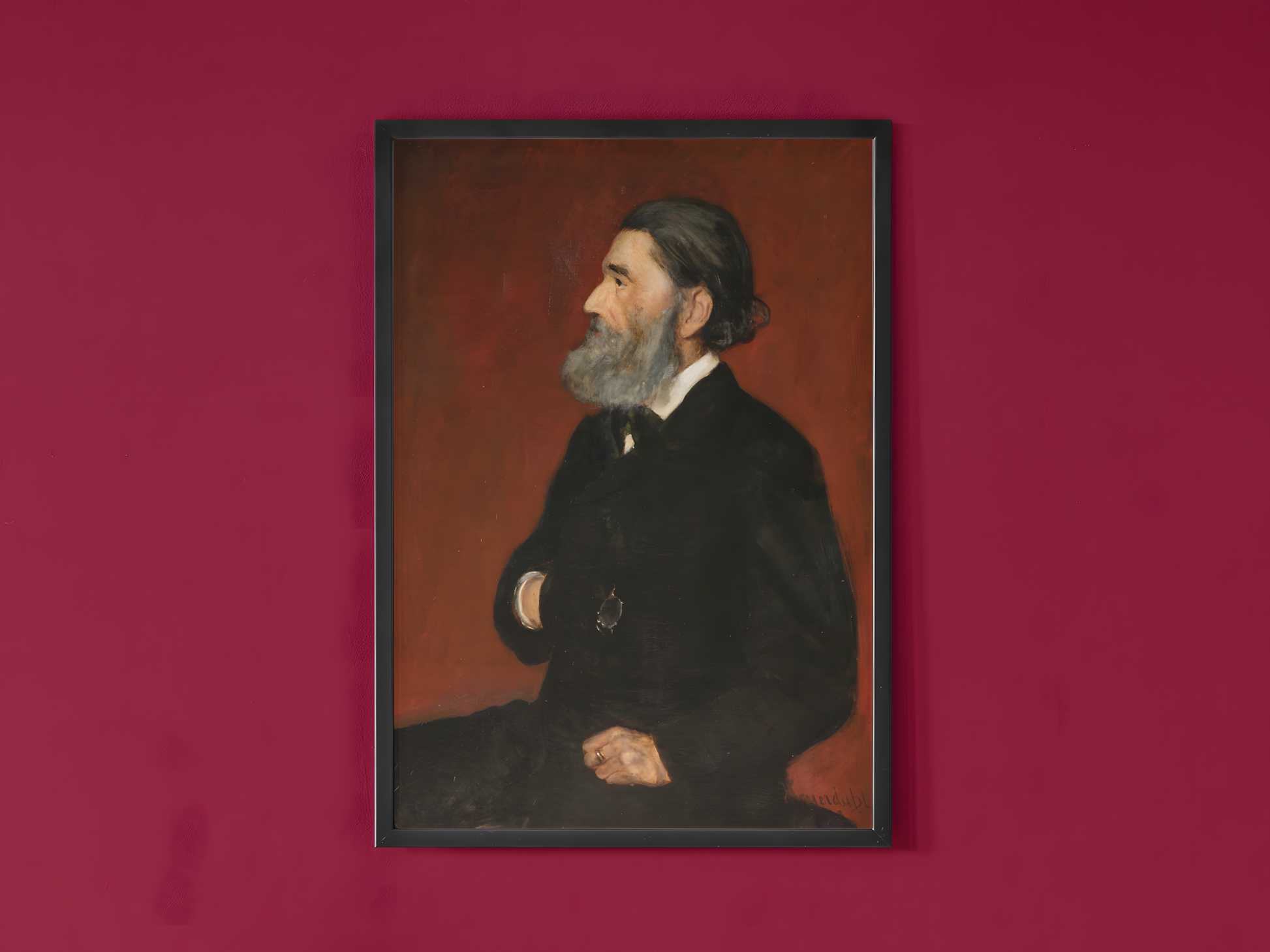 Hans Heyerdahl Kunstsamling • Blanding av ulike verk #2 Portrett av tidl. statsminister Johan Sverdrup