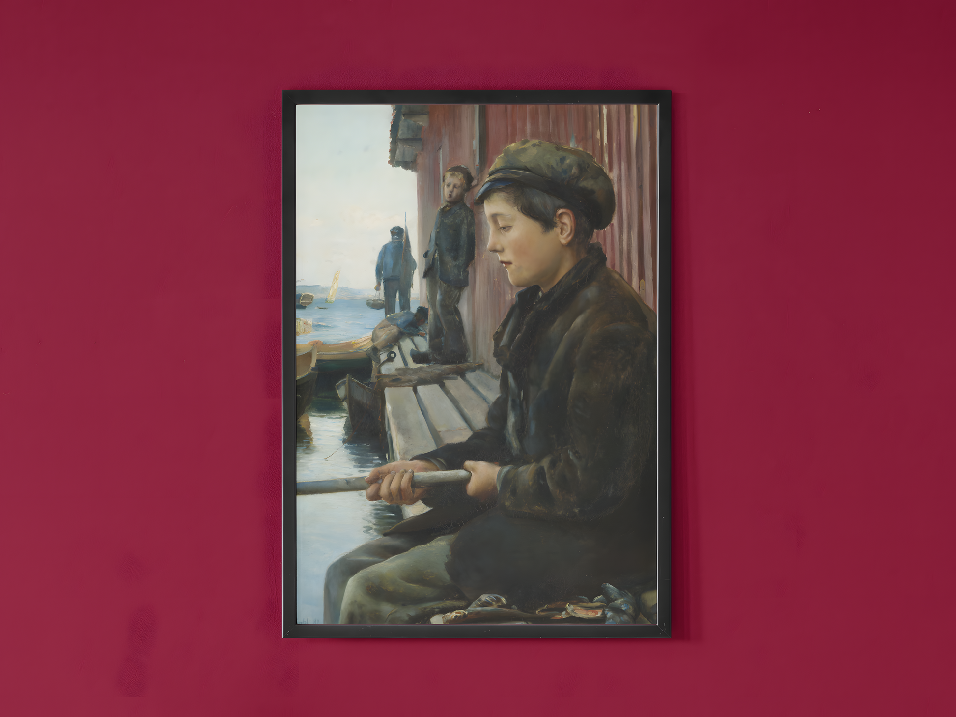 Hans Heyerdahl Kunstsamling • Blanding av ulike verk #5 Fiskergutten