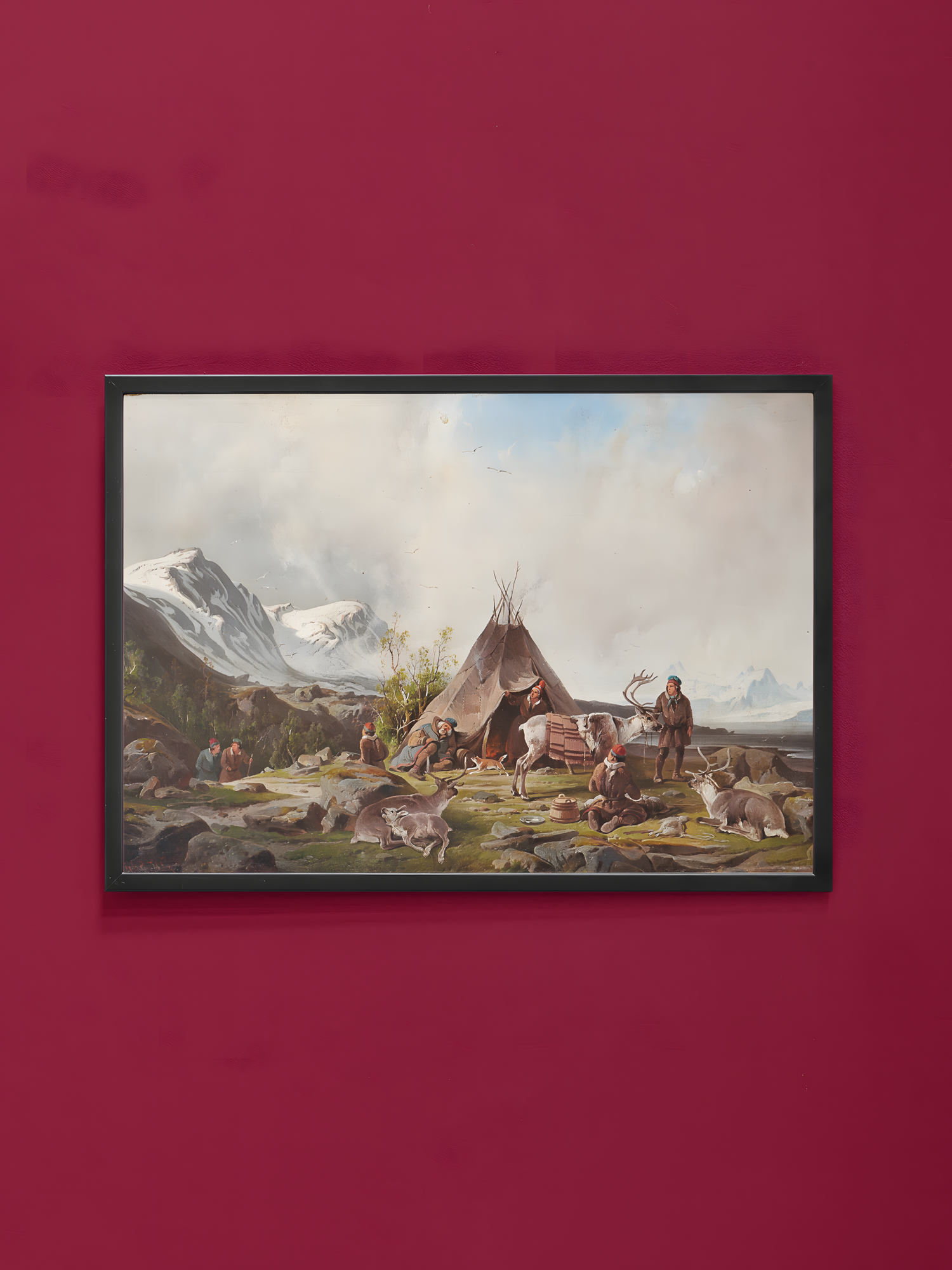 Franz Wilhelm Schiertz Kunstsamling • Blanding av ulike verk #1 Sami camp