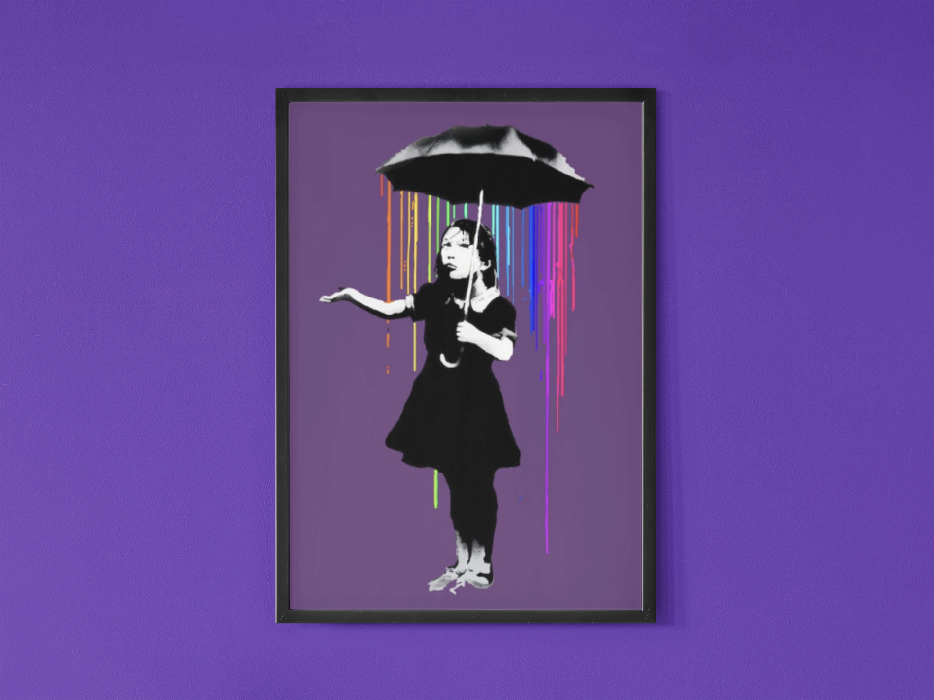 Kunstplakater • Blanding av ulike verk Banksy - Umbrella Girl