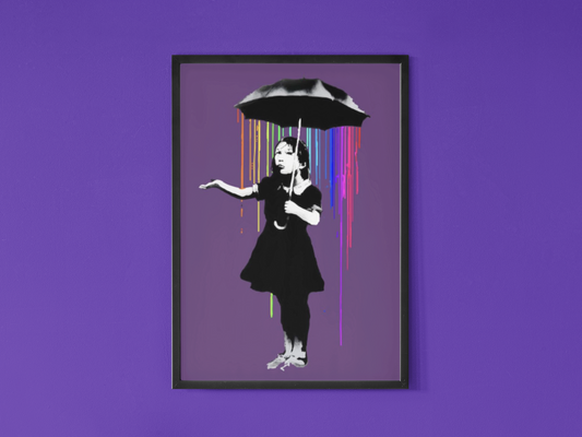 Kunstplakater • Blanding av ulike verk Banksy - Umbrella Girl