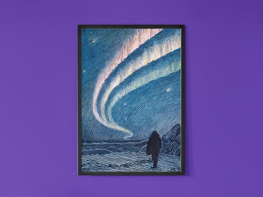 Kunstplakater • Blanding av ulike verk Fridtjof Nansen - Aurora Borealis