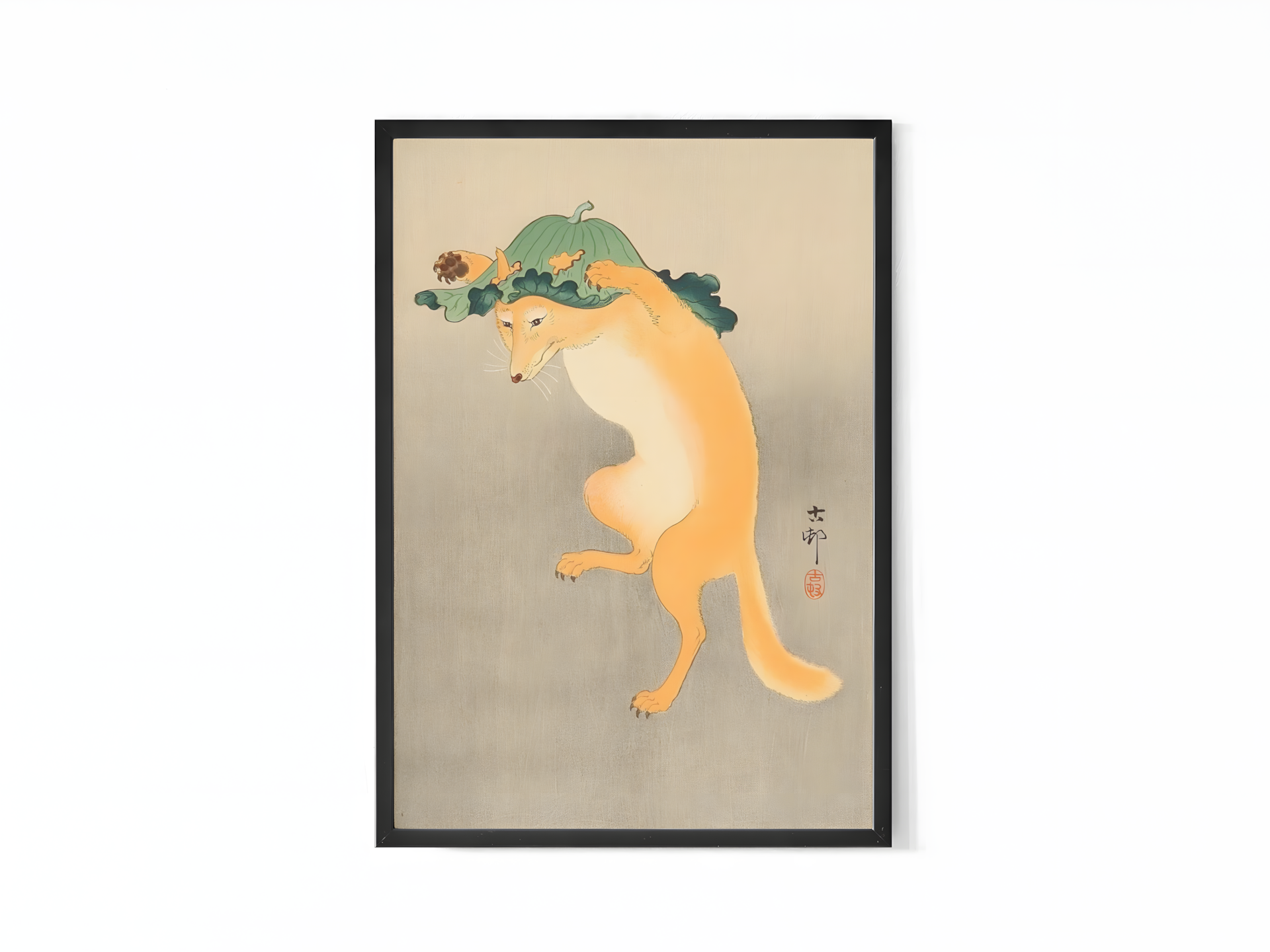 Ohara Koson - Dancing Fox (1910s)