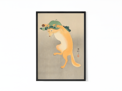 Ohara Koson - Dancing Fox (1910s)