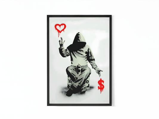 Banksy - Love over Money