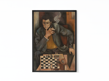 Constant Permeke - Albert Schweitzer playing chess (1946)