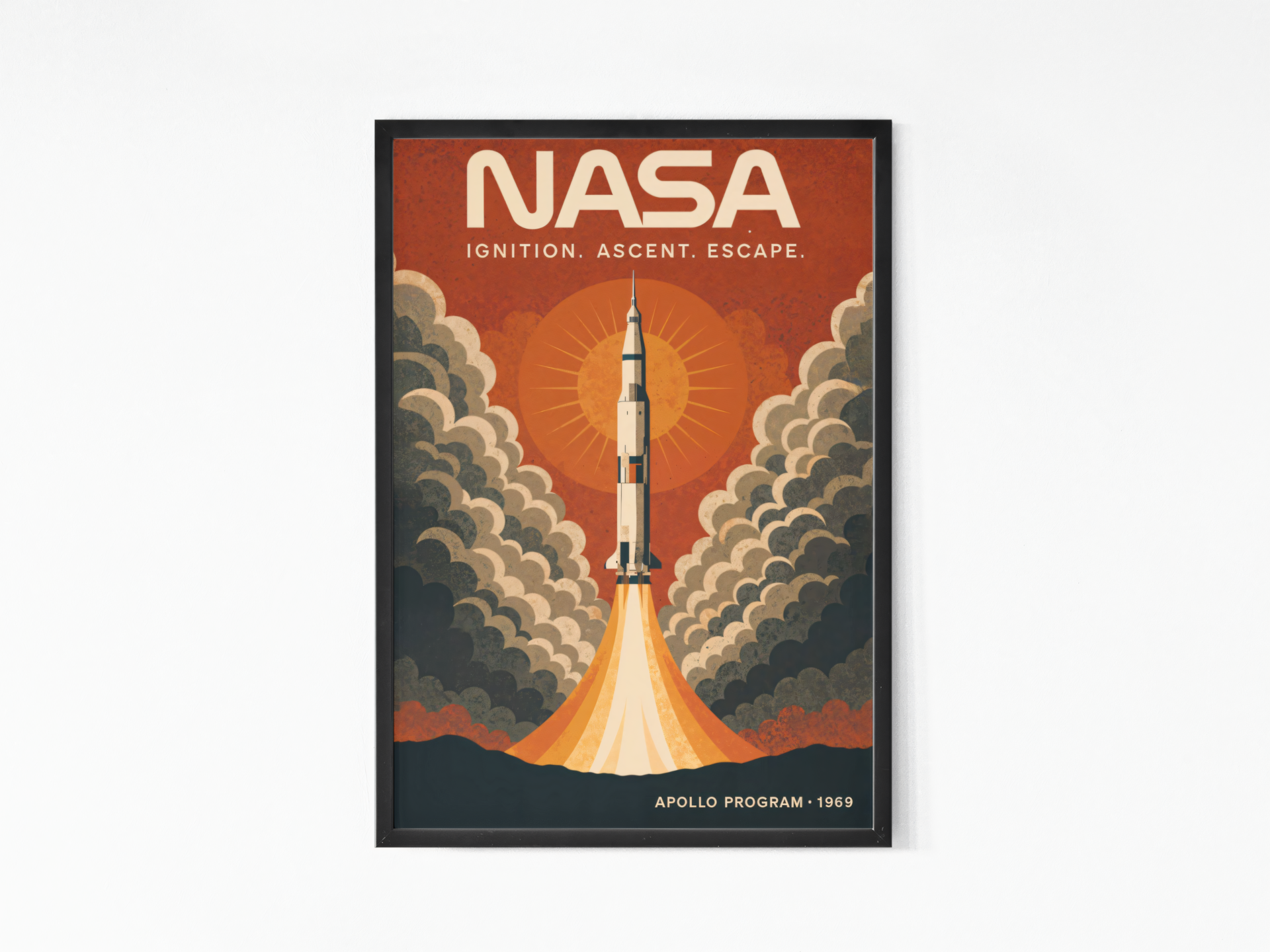 NASA Apollo Program 1969 Kunsttrykk