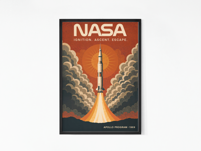 NASA Apollo Program 1969 Kunsttrykk