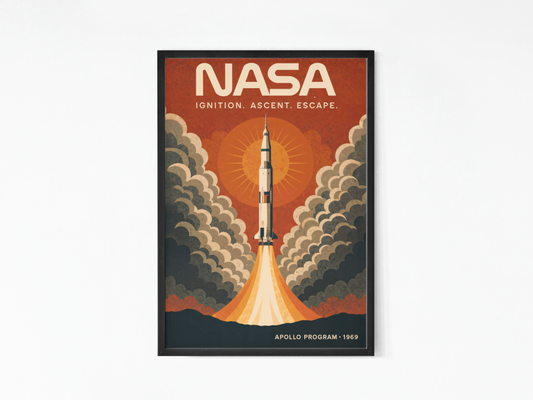 NASA Apollo Program 1969 Kunsttrykk