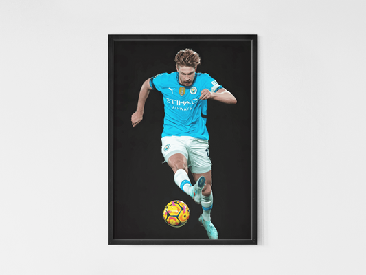 Fotball Legender Samling - Kunsttrykk A3+/A3 - Uten ramme Kevin De Bruyne