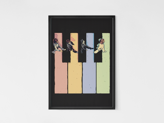 Fado Portugal Kunst- Blanding Musikk - Kunsttrykk A3+/A3 - Uten ramme #4 Beatles Piano