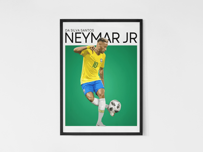 Fotball Legender Samling - Kunsttrykk A3+/A3 - Uten ramme Neymar Jr.