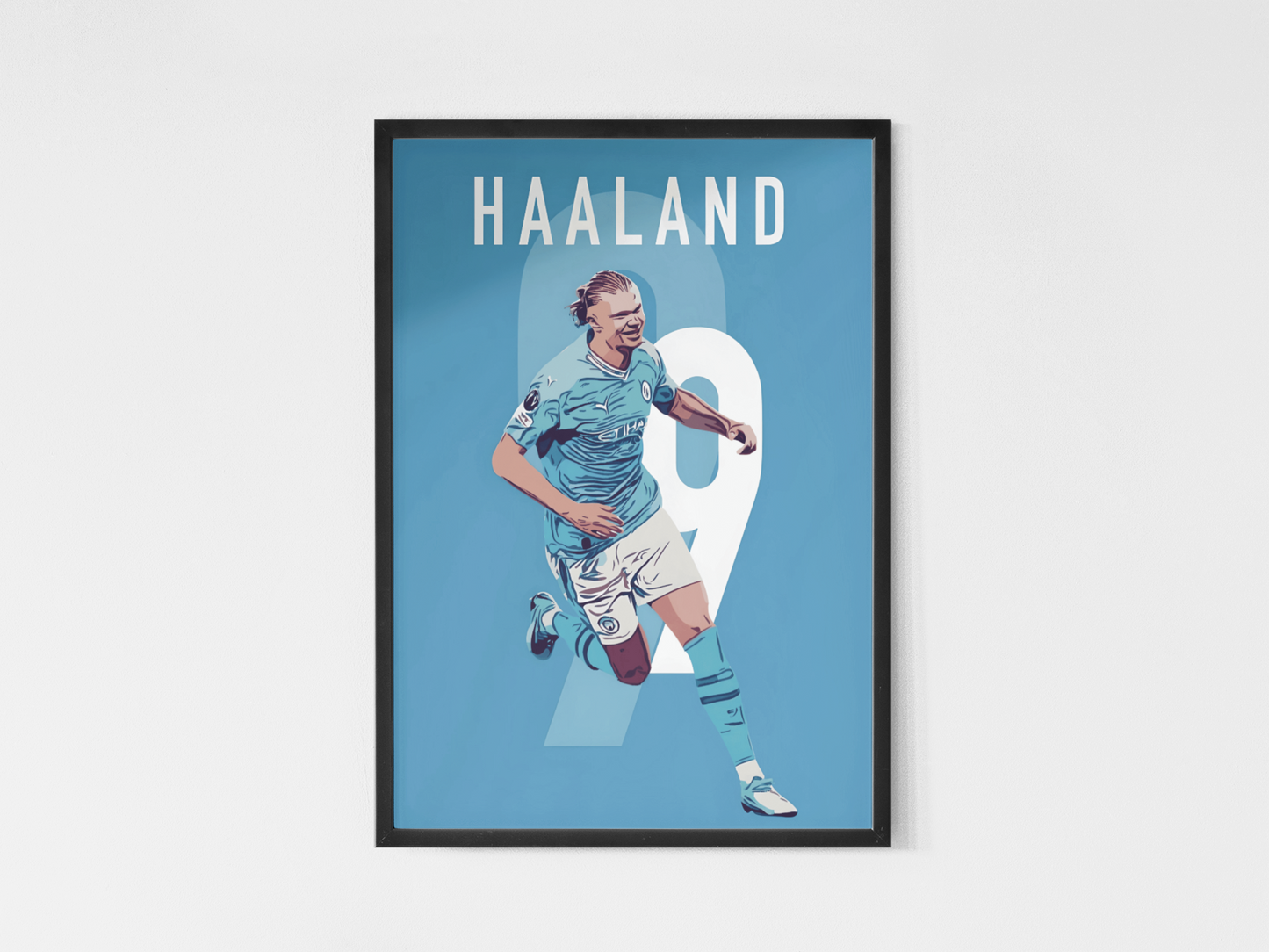 Fotball Legender Samling - Kunsttrykk A3+/A3 - Uten ramme Haaland