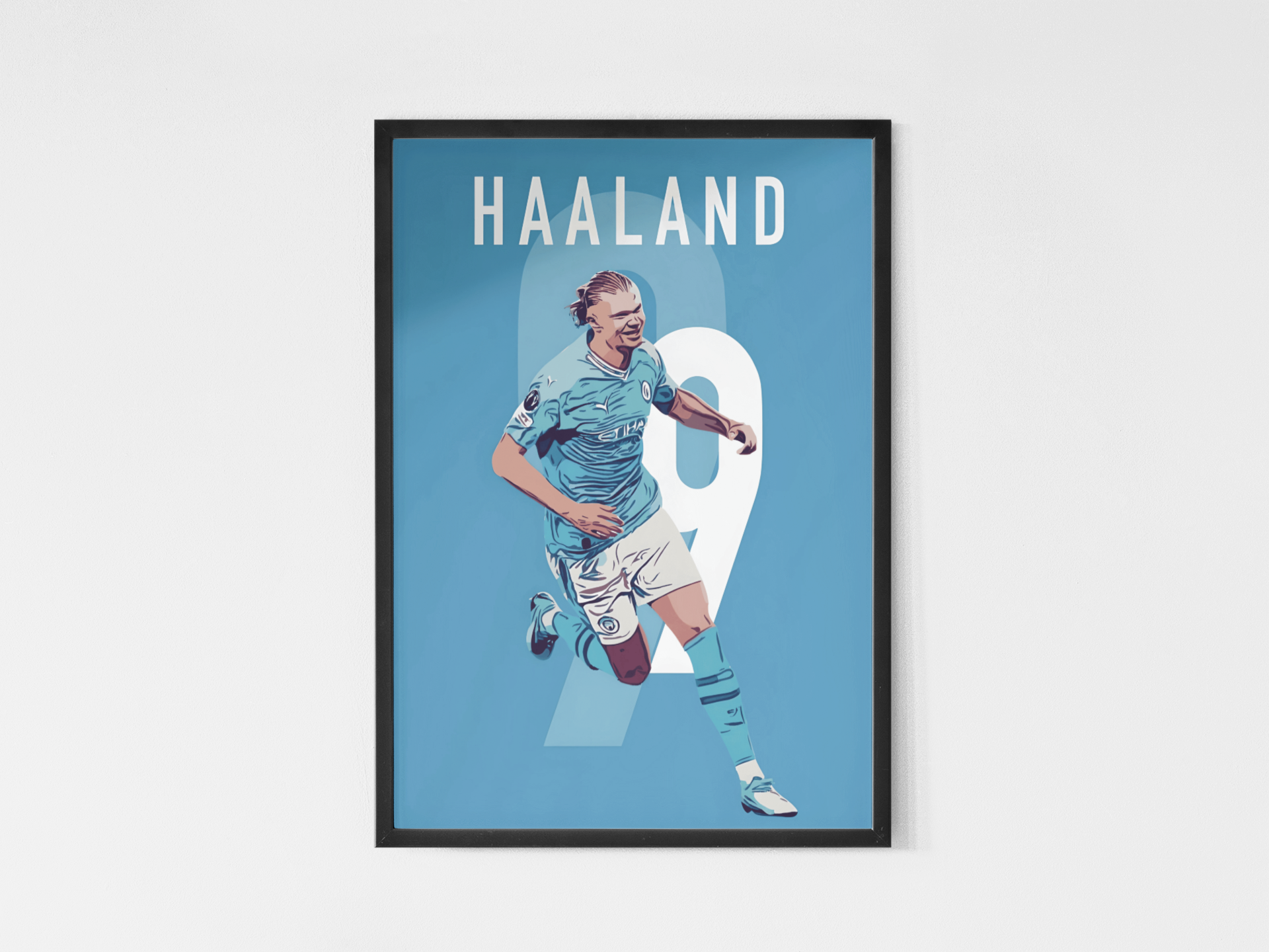 Fotball Legender Samling - Kunsttrykk A3+/A3 - Uten ramme Haaland