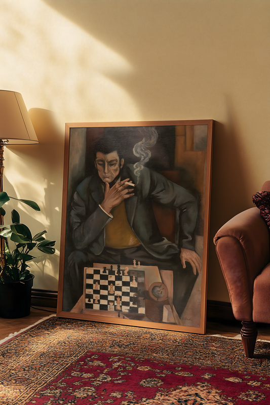 Constant Permeke - Albert Schweitzer playing chess (1946)