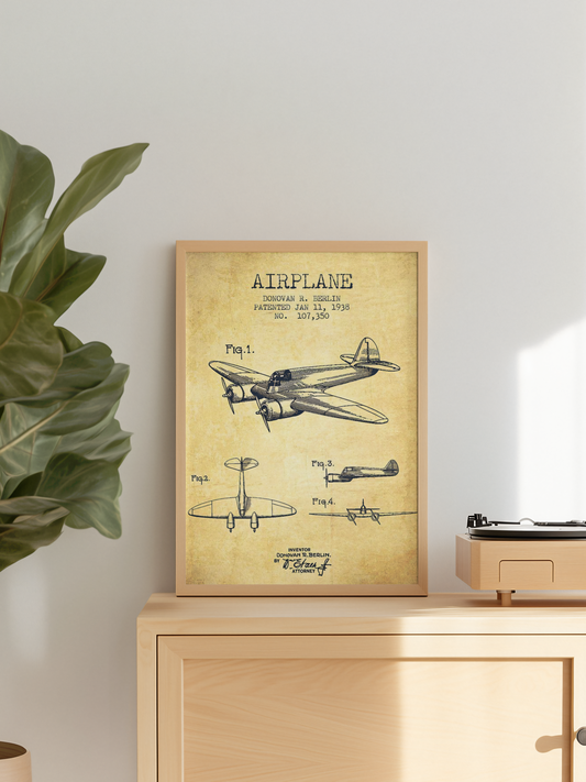 Donovan R. Berlin - Airplane design patent (1938)