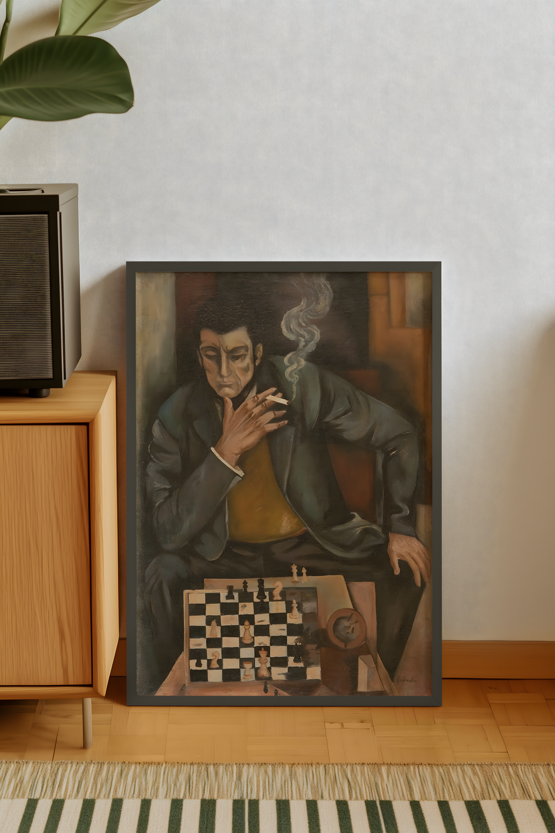 Constant Permeke - Albert Schweitzer playing chess (1946)