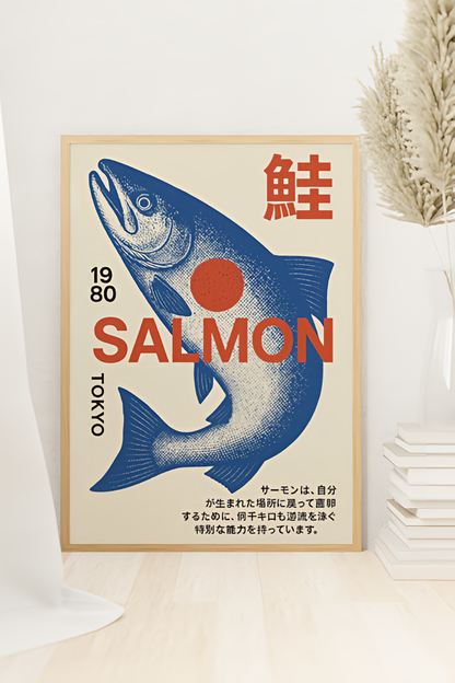Japansk Kunstsamling • Blanding av ulike verk #12 Salmon Kunst Japan