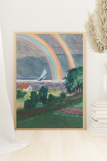 Nikolai Astrup Kunstplakater Stor regnbue v2