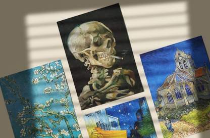 Van Gogh 4x malerier serie - Kunsttrykk A5 Full serie 4x Van Gogh A5 Størrelse A5 (14.8 cm x 21 cm)