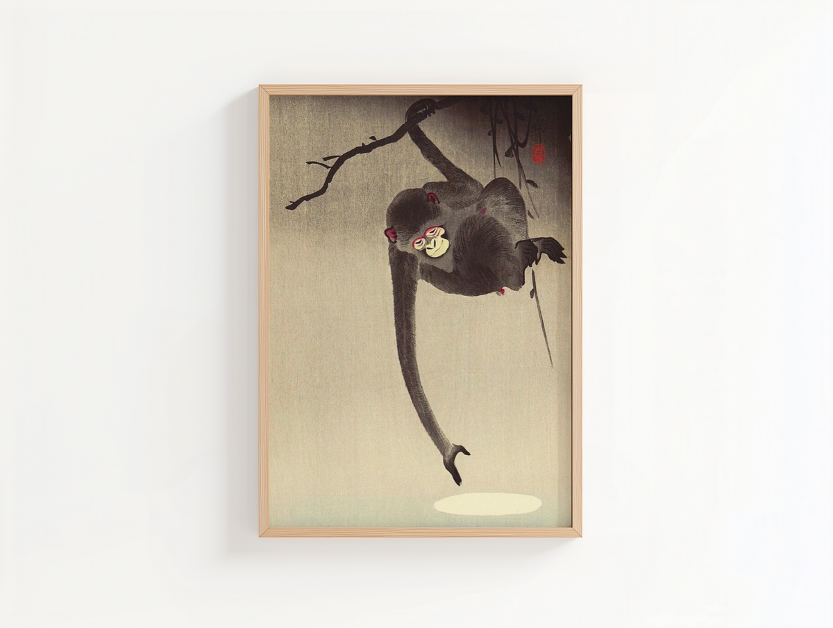 Ohara Koson - Monkey and Reflection of the Moon