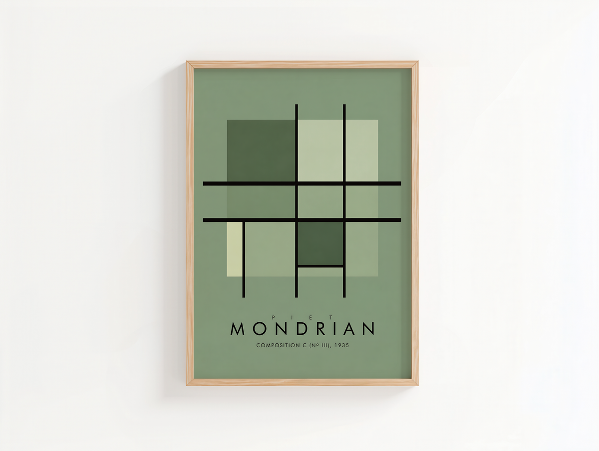 Chromatic Collective - Piet Mondrian Sage Green Edit 01