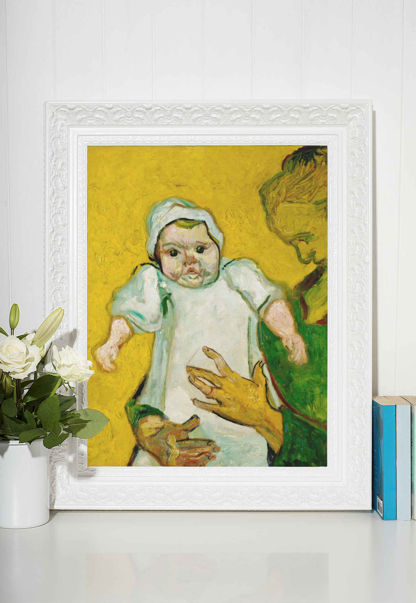 Vincent Van Gogh Portretter Kunstsamling - Kunsttrykk A3+/A3 - Uten ramme #6 La Berceuse (Augustine Roulin with Baby Marcelle) (1889)