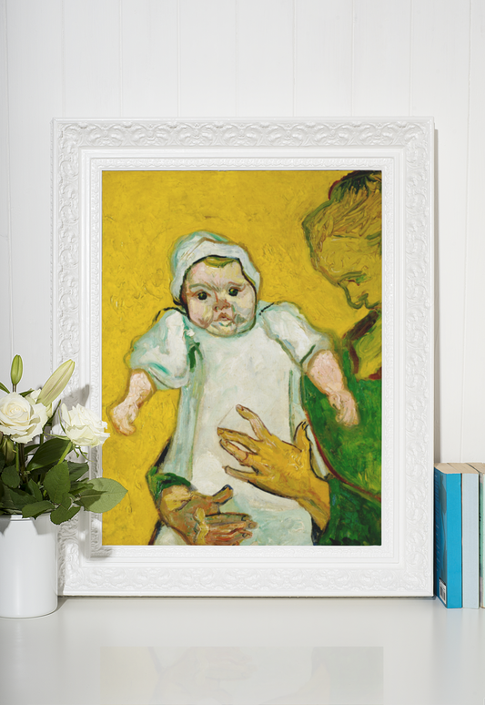 Vincent Van Gogh Portretter Kunstsamling - Kunsttrykk A3+/A3 - Uten ramme #6 La Berceuse (Augustine Roulin with Baby Marcelle) (1889)