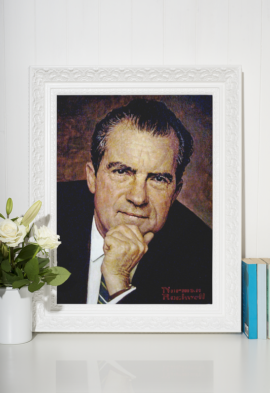 Norman Rockwell Amerikanske Presidenter Kunstsamling - Kunsttrykk A3+/A3 - Uten ramme #2 Richard Nixon (Rockwell)
