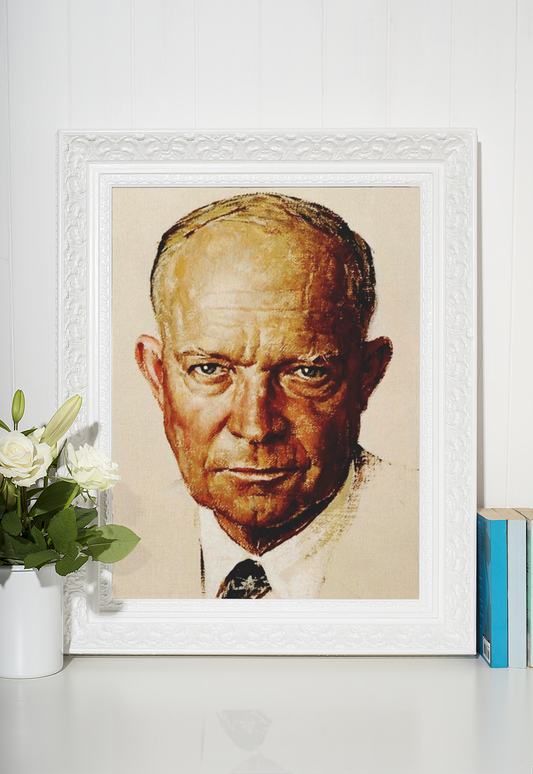 Norman Rockwell Amerikanske Presidenter Kunstsamling - Kunsttrykk A3+/A3 - Uten ramme #3 Dwight D. Eisenhower (Rockwell)