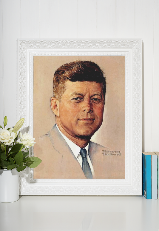 Norman Rockwell Amerikanske Presidenter Kunstsamling - Kunsttrykk A3+/A3 - Uten ramme #4 Kennedy (Rockwell)