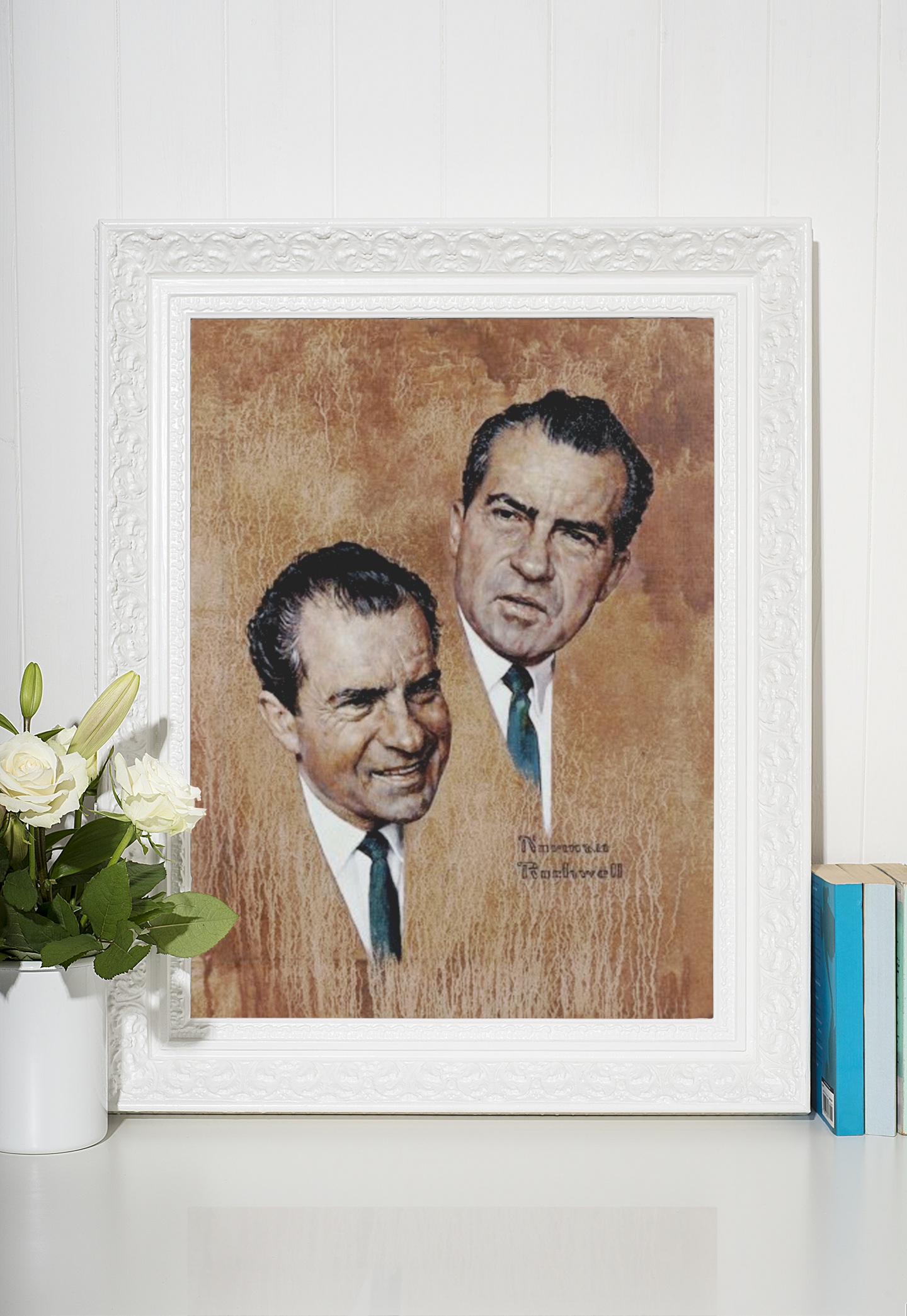 Norman Rockwell Amerikanske Presidenter Kunstsamling - Kunsttrykk A3+/A3 - Uten ramme #5 Richard Nixon (Rockwell)