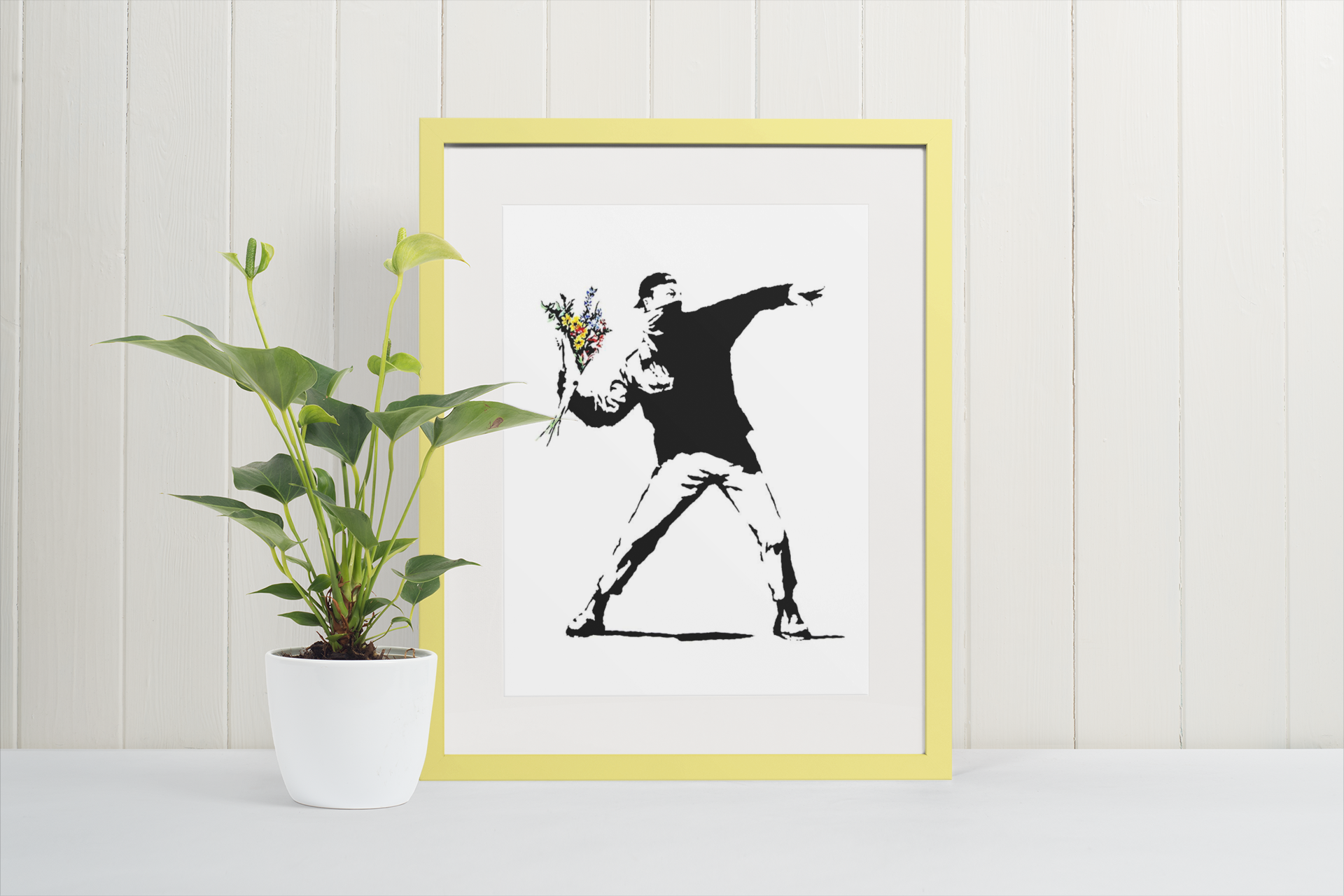 Kunstplakater • Blanding av ulike verk Banksy - Flower Thrower