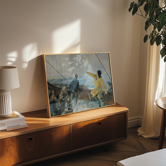 Christian Krohg - Leiv Eiriksson som oppdager Amerika (1893)